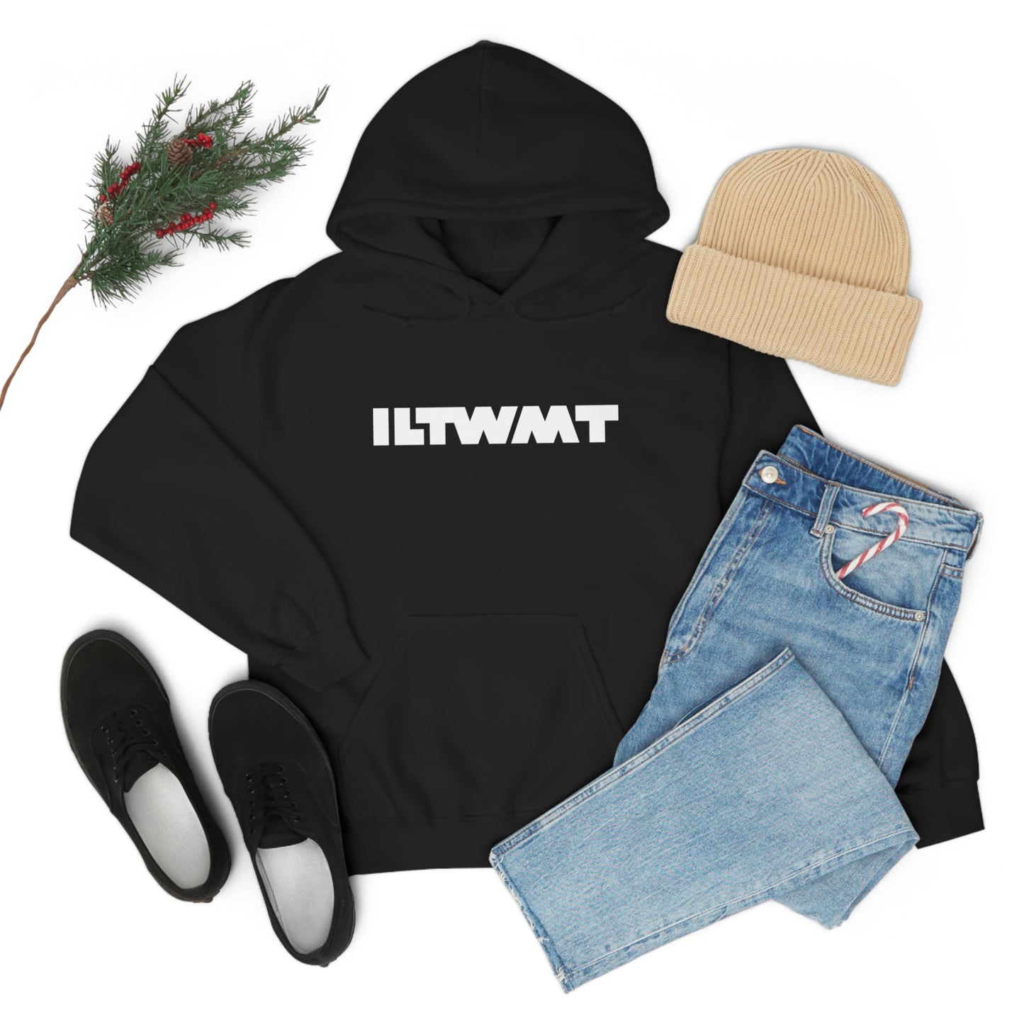 Classic I Like to Waste My Time Black Hoodie (Unisex)